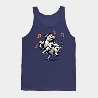 Crazy Dancing Cow Tank Top